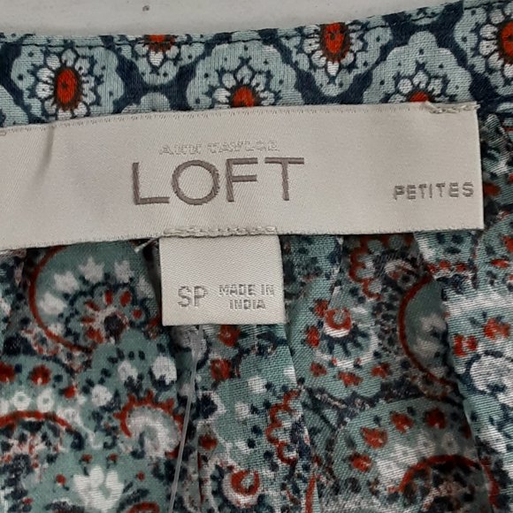 NWT Loft PS Small Petite Printed Top - Picture 3 of 5